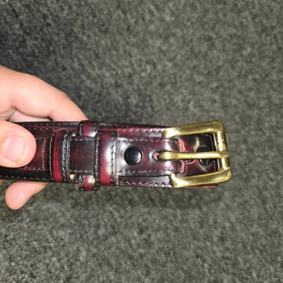 SAS Red-Brown Genuine Leather Belt 51 42 - Picture 6 of 7